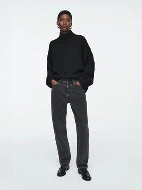 🖤 COS Shift Straight Leg Jeans in Washed Black Size 27